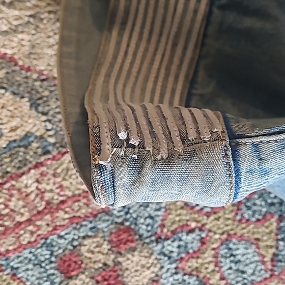 NWT Y2K JOE BOXER PATCHWORK FLARE JEANS WITH FRINGE BELT - Picture 5 of 11